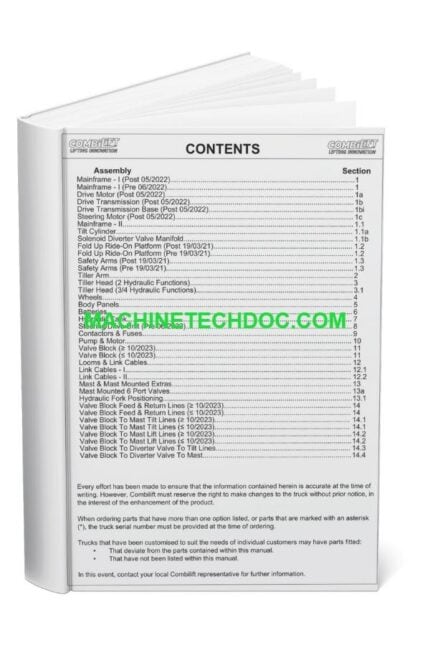 PDF Combilift Forklift CS2 Parts Manual (1)