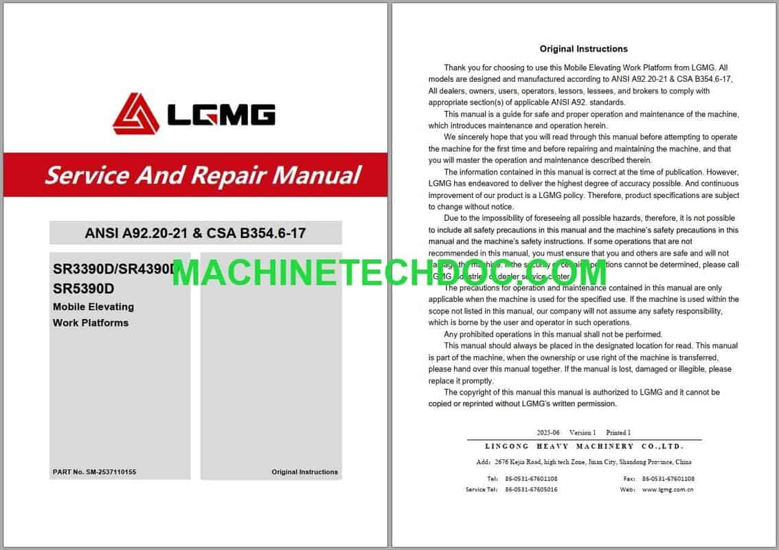 PDF Collection LGMG Rough Terrain Scissor Lifts Operation Maintenance Service Manual 508 MB (2)