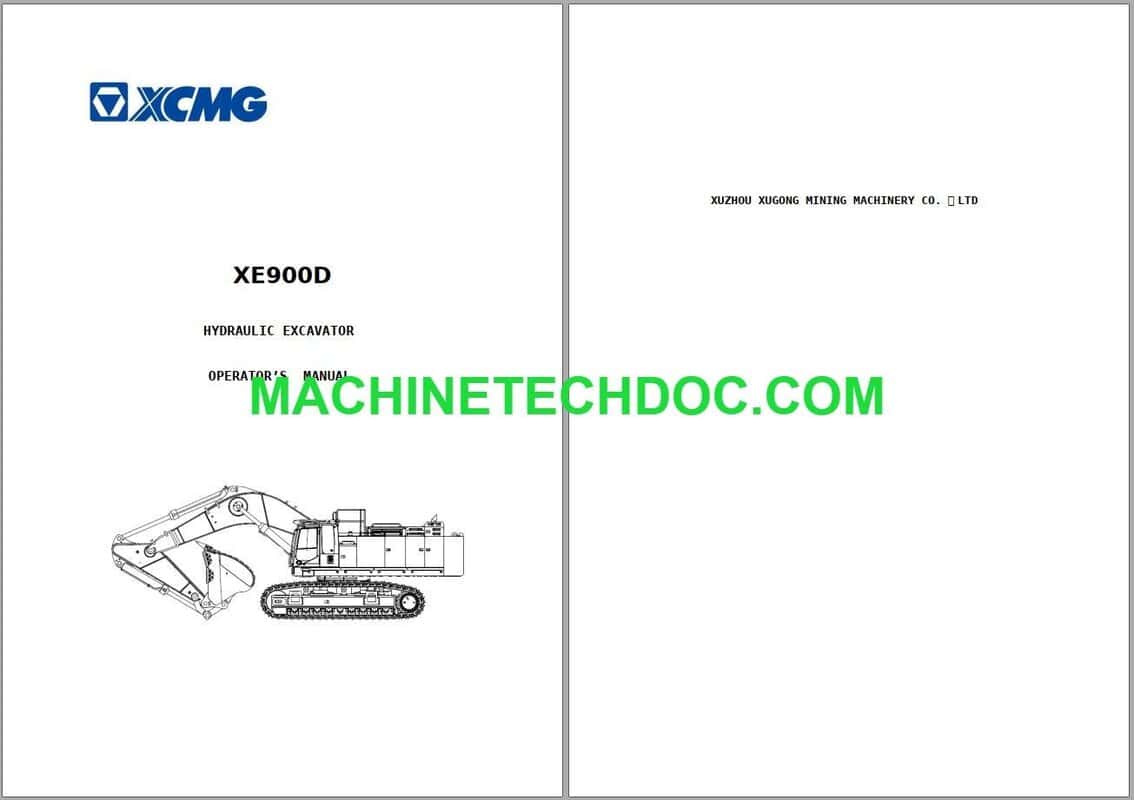 PDF Collection XCMG Excavators Schematics Parts Operation Maintenance Manual 2.70 GB (2)