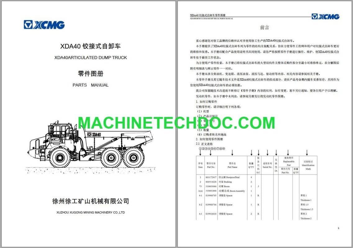 PDF Collection XCMG Parts Catalog 3.27 GB (2)