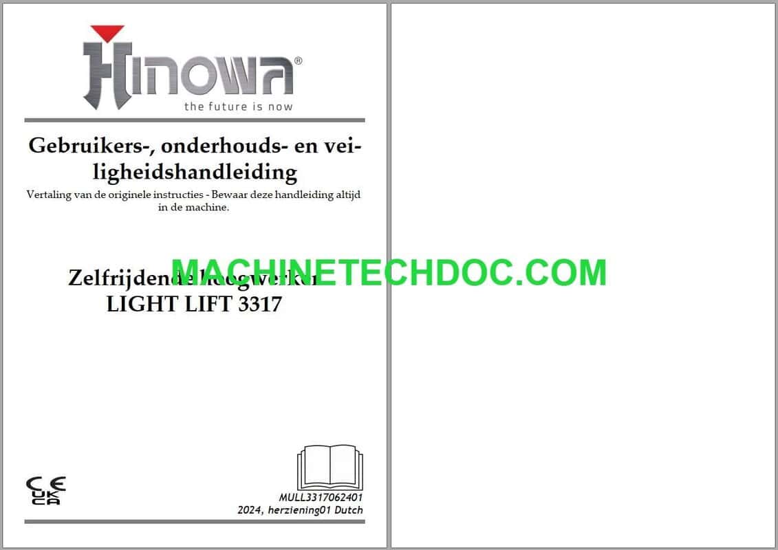 PDF Collection Hinowa Compact Crawler Booms Operation Maintenance Service Manual 2025 (2)