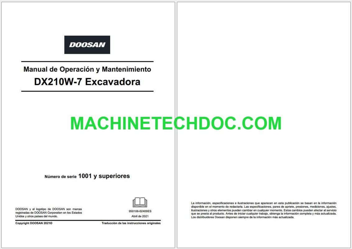 PDF Collection Doosan Operation Maintenance Parts Shop Manual 14.2 GB (2)