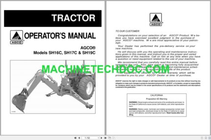 PDF AGCO Backhoe SH16C SH17C SH19C Operators Manual 1449973M3_en-GB (2)