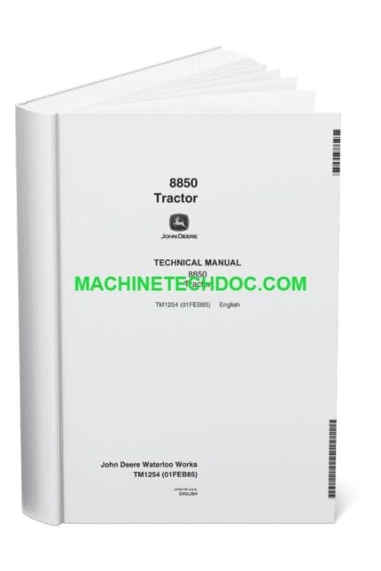 PDF John Deere Tractor 8850 Technical Manual TM1254 01FEB85 EN (1)